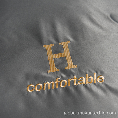 Embroidery Bedding Set Luxury Logo embroidery solid Washed silk bedding set Supplier